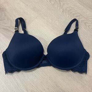 Soma embraceable enchanting lace push up navy blue